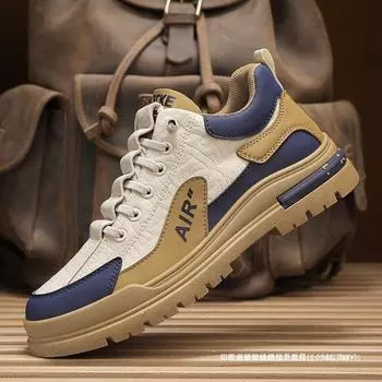 High-top trendy shoes wear-resistant Parra shoes men s shoes 2025 new high-end spring and summer high-end versatile casual work shoes 39