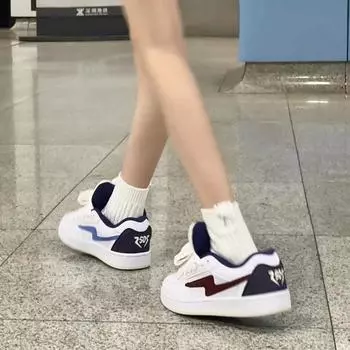 High value lightning letter bread shoes couple niche retro casual heightening skateboard shoes original design mandarin duck shoes 36