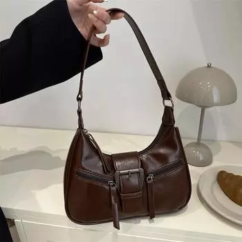 Высококачественная простая повседневная сумка через плечо, женская осенняя сумка-мессенджер в стиле ретро для поездок на работу, универсальная сумка через плечо серебряный