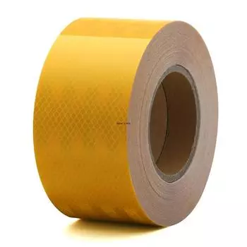 High Visibility PET Reflective Material Yellow Micro Prismatic Waterproof Outdoor Adhesive 10cm*5m Reflectors Tapes For Trailer жёлтый