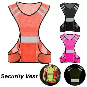 High Visibility Reflective Safety Vest With Reflective Strips Construction Workwear Safety Reflective Vest розовый