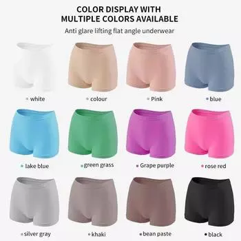 High Waist Women s Underwear Panties Yoga Underwear Ladies Breathable Underpants Plus Size Short Pants M серый