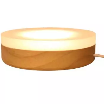 HIGHAWK Светящийся выставочный стенд Светодиодный дисплей Атмосфера USB Тип лампы Цоколь Три цвета Подставка для прожектора Внутренний диаметр с регулировкой яркости (Круглый, 12см)