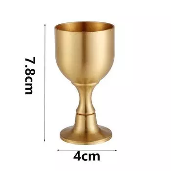 Highball Glass Small Brass Wine Glass Wine Set Baijiu Cup Creative Desktop Ornaments