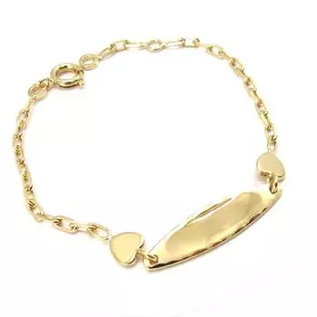 Highness [K4556] - Позолоченная бордюрная цепочка Bambino 14см 5мм