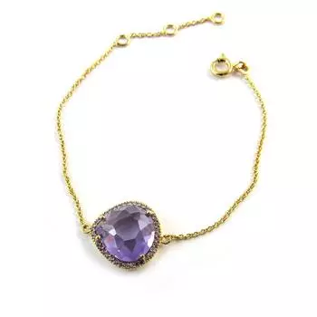 Highness [N3265] - Позолоченный браслет Sissi золотисто-фиолетовый