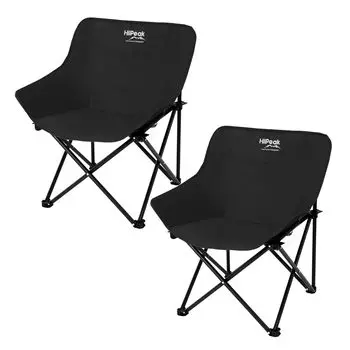 HiiPeak Camping Outdoor Opens and Closes in 1 Wide Sits Storage Bag Convenient to Camping Sports Cherry Blossom Comfortable Folding Chair Chair, чёрный