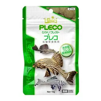 Hikari Hikari Crest Pleco для бентосных травоядных рыб, произведено в Японии, 15 г,