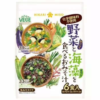Hikari Miso VEGE MISO SOUP Мисо-суп с овощами и водорослями 6 порций x 12 пакетиков