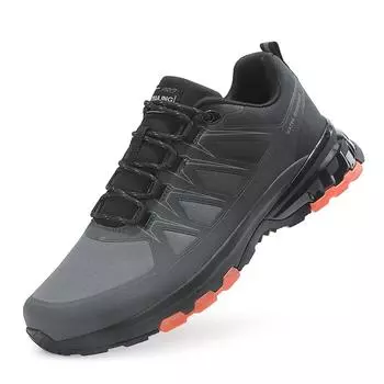 HIKEUP/Новое поступление, мужская походная обувь, дышащие треккинговые кроссовки на шнуровке, мужские амортизирующие уличные альпинистские туфли для мужчин 44 чёрный