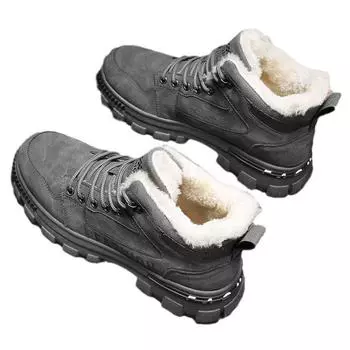 Hiking Boots Men PU Leather Men s Motorcycle Boots Free Delivery Shoes Brown Boot Work and Safety Shoes Mens Shoe Ankle Man 44 39 чёрный