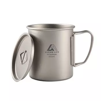 HIKING LIFE Titanium Cup Titanium Mug Mug Titanium Mug Mug Titanium Tumbler with Lid 300ml 450ml Open Fire Open Fire OK with Memory Compact Storage