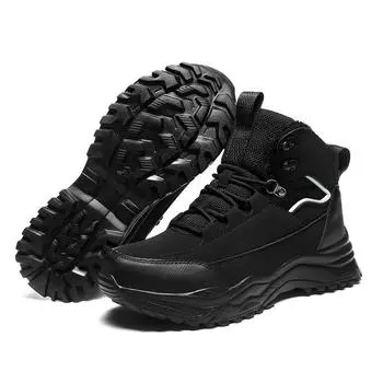 Hiking shoes men s high-top men s outdoor shoes fleece warm winter sports training men s shoes climbing 39