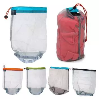 Hiking Tools Climbing Drawstring Bolsa Outdoor Bag Ultralight Mesh Stuff Sack Camping Sports Drawstring Storage Bag 1 pcs