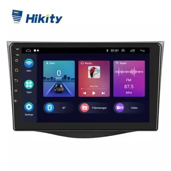 Hikity 1 + 16G Android 11 2 Din 9 Автомагнитола Авторадио для Toyota RAV4 2007-2012 Carplay Android Auto GPS WIFI Bluetooth FM RDS Эквалайзер заднего вида Звук