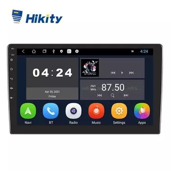 Hikity 1 + 16G Android 11 2Din 10,1 дюймов Автомобильный радиоприемник Универсальный авторадио GPS-навигация Bluetooth Wi-Fi USB FM MirrorLink HD-видео с задней камерой