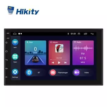 Hikity 1 + 16G Android 11 Универсальный 2 Din 7 9 10 Автомобильный радиоприемник Авторадио Carplay Android Auto GPS WIFI Bluetooth FM RDS Эквалайзер заднего вида Звук 7