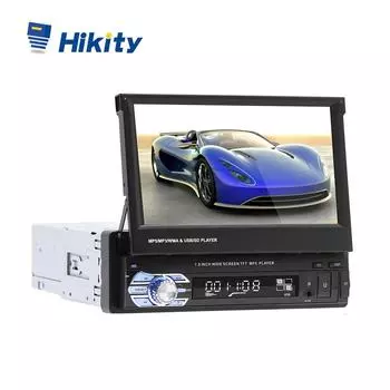 Hikity 1 Din 7 HD Автомобильное радио Авто Радио Сенсорный экран Автомобильный MP5-плеер Поддержка камеры заднего вида Hands Free BT Call FM USB SD