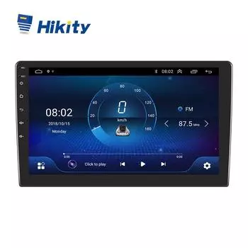 Hikity 2 Din 10 дюймов Android 10.0 Автомобильный радиоприемник Стерео 2 + 32G с Android Auto Carplay 1024*600 HD Сенсорный экран GPS Wi-Fi Bluetooth FM Автомобильный MP5-плеер with 8IR Camera