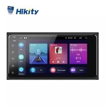 Hikity 2 Din 7-дюймовая автомобильная стереосистема для Toyota Corolla с Carplay Android Auto 1 + 16G Android 11 Авторадио GPS Wi-Fi Bluetooth FM AHD вид сзади without camera