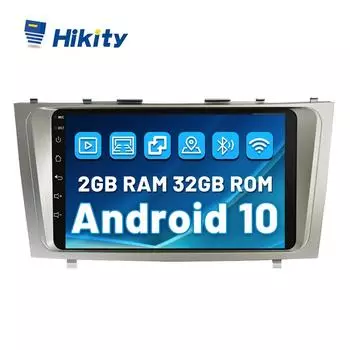 Hikity 2 Din 9 дюймов 2 + 32G Android 10.1 Автомобильный радиоплеер для 2008 2009 2010 2011 Toyota Camry GPS WIFI Bluetooth FM Зеркало заднего вида Link SWC