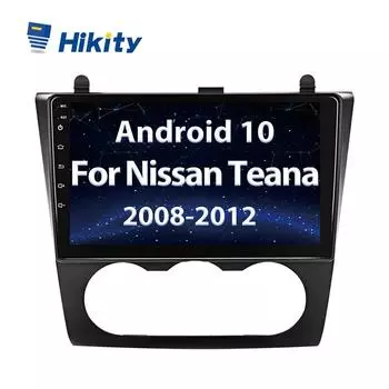 Hikity 2 Din 9 дюймов Android 10,1 Авторадио Автомобильный радиоприемник с сенсорным экраном Автомобильная стереосистема для Nissan Teana Altima 2008-2012 GPS WIFI BT Громкая связь Вид сзади FM