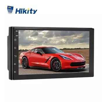 Hikity 7-дюймовый универсальный 9,1 Android-радио AutoRadio Android 2 Din Автомобильный плеер Поддержка WIFI GPS Зеркальная связь DVR Задний вид Bluetooth-плеер FM USB чёрный