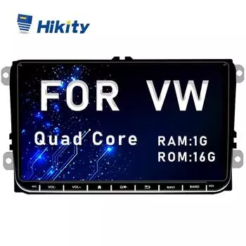 Hikity 9 дюймов 2 Din Android 9.1 Автомобильный радиоприемник Стерео для VW Passat Golf MK5 MK6 Seat HD WIFI GPS-навигация Bluetooth FM-радио USB Автомобильный MP5-плеер