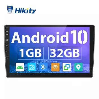 Hikity Android 10.0 2 Din 9 дюймов HD 1080P 2.5D Автомобильный стерео радио 1 + 32G Автомобильный MP5-плеер с Bluetooth WIFI GPS FM Задняя камера Микрофон