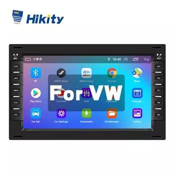 Hikity Android 9,1 2 Din 7-дюймовый автомобильный радиоприемник для VW Bora Polo MK5 Sharon Jetta MK4 Citi Chico GPS WIFI Зеркальная связь заднего вида Bluetooth FM