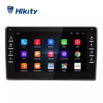 Hikity Android 9,1 2Din 8-дюймовый автомобильный радиоприемник для A4 2002-2008 1 + 16G GPS-навигация Wi-Fi Bluetooth FM USB-плеер Зеркальная связь заднего вида + 4 IR Rear camera