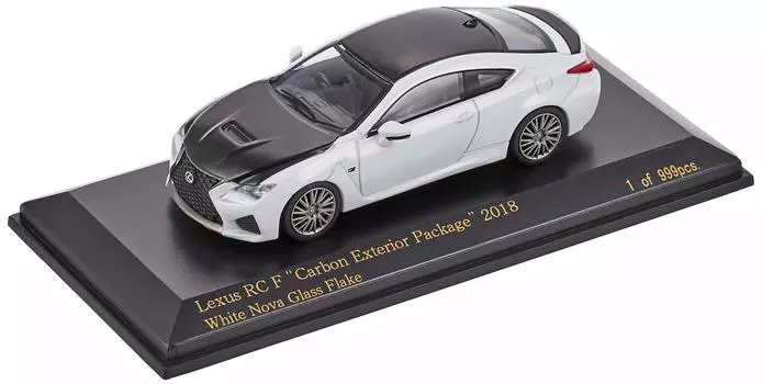 Hiko Seven CARNEL Lexus RC F Carbon Exterior Package 2018 White Nova Glass Flake Завершенный продукт CN640032 1/64