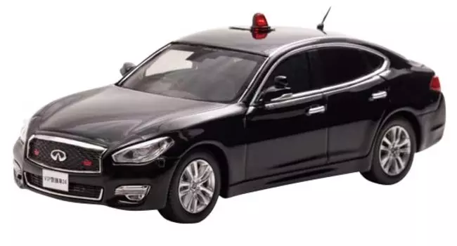 Hiko Seven Nissan Fuga 370GT 2018 Police Headquarters Security Department VIP Guard Vehicle Completed Product RAI S 1/43 (Y51)