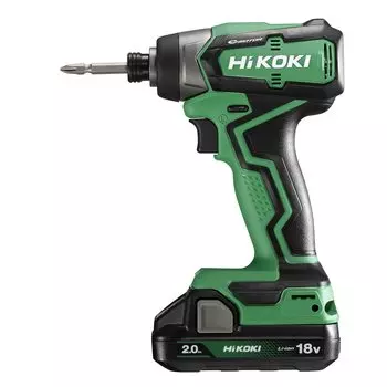 HiKOKI 18V Impact Driver WH18DD Гарантийный кейс на первый ремонт Включая электрическую отвертку 2.0Ah 2 шт., зарядное устройство, WH18DD(2БГ)