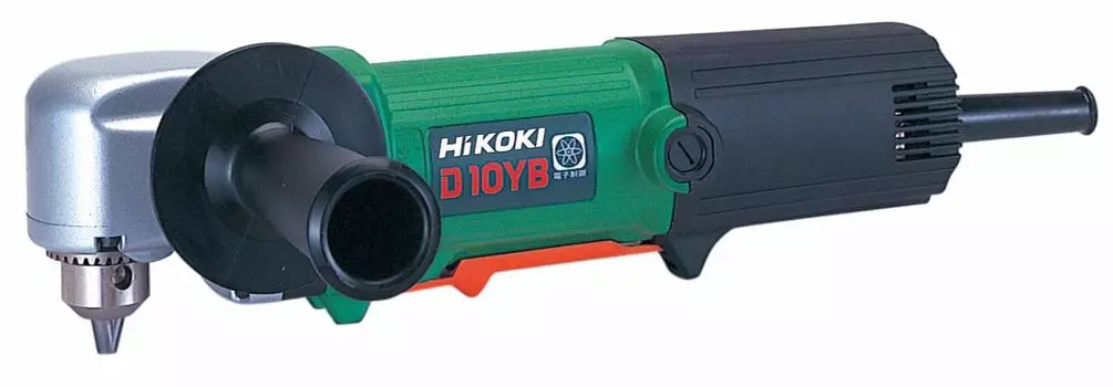 HiKOKI электронная угловая дрель AC100V 500W для работы с металлом 10 мм и деревом 22 мм с бесступенчатым механизмом регулировки скорости D10YB