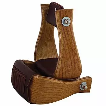 HILASON New 3 Inch Oak Wood Bell Horse Saddle Stirrups