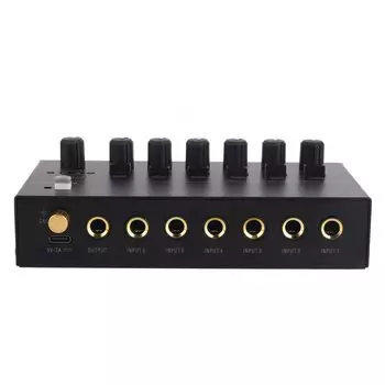 Hilitand аудио микшер звуковой микшер стерео линейный маленький металлический низкий уровень шума 100-240 В