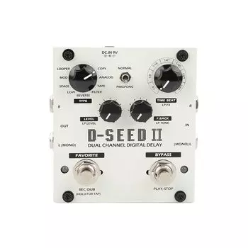 Hilitand Multi Pedal Effect 2 Channel Digital Delay Stereo Looper для электрогитары 8 режимов