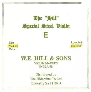 Hill String Violin Loop Medium E. End.