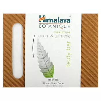 Himalaya, Botanique, очищающее мыло для тела с нимом и куркумой, 4,41 унции (125 г)