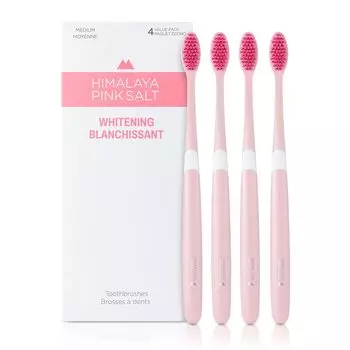 HIMALAYA PINKSALT Отбеливающая зубная щетка для взрослых Зубная щетка для удаления зубного налета Высокопрочная Мягкая отбеливающая зубная щетка 4 - Средняя, Удаление, Удаление,