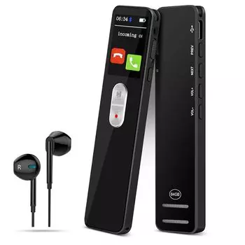 HIMALIFE Voice Small IC 64 ГБ Large Long Time 30 часов непрерывного вызова 3072 Кбит/с Звук шумоподавления Bluetooth VOR Таймер записи MP3-плеер Переменная