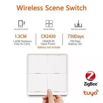 HIMOJO Tuya Smart ZigBee Smart Switch 1 2 3 4 Gang Scenario Scene Switch Support Home Assistant Smart Things Bundle4
