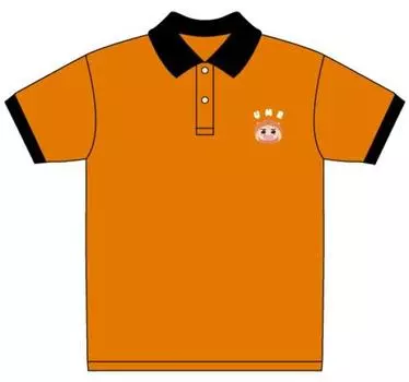 HimoutoUmaru-chan Рубашка-поло с вышивкой Umaru Оранжевый x Черный Размер M