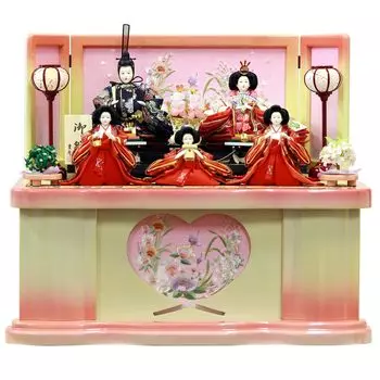 Hina Hina Storage Storage Decoration for 5 Three Princess in Decoration for 5 Pink Blurred Storage Width 63 x Depth 44 x Height 54 cm VHS2506Z Doll,