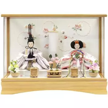 Хина принц и принцесса кейс кейс акрил невеста и ширина 49 х глубина 26 х высота 37 костюмные куклы, украшение, декорация, кейс, Сакураакари, жених, белый