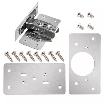 Hinge Repair Replacement Stainless Steel Repair Plate Fixing Plates Heavy Duty Rust Resistant Replacement Kit With Screws CHINA