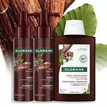 Хининовая сыворотка для кожи головы 100 мл 2 шт.+Хининовый шампунь с эдельвейсом 200 мл