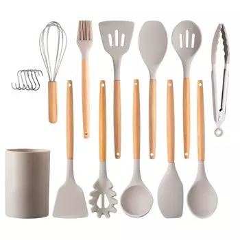 Хино Кано Кухонные Принадлежности Приготовление 12 Кухонных Принадлежностей для Домашнего Новоселья День Жара Деревянные Подходит для и Китайский Не Жарить Стильные Цвета