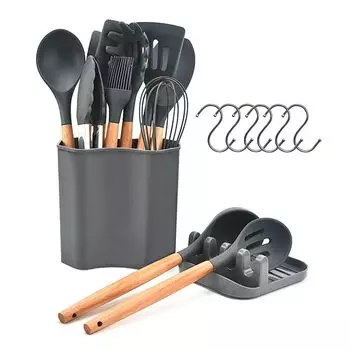 Хино Кано Кухонные принадлежности Приготовление Кондитерские изделия Кухня Жаропрочная деревянная посудомоечная машина Подходит для и Китайская Не Жарить Часть Включает Элементы для Легкого серый